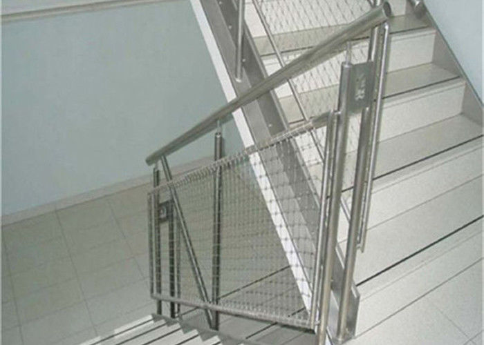 Durable Stainless Steel Wire Mesh Netting , Balcony Protection Mesh Size Customized
